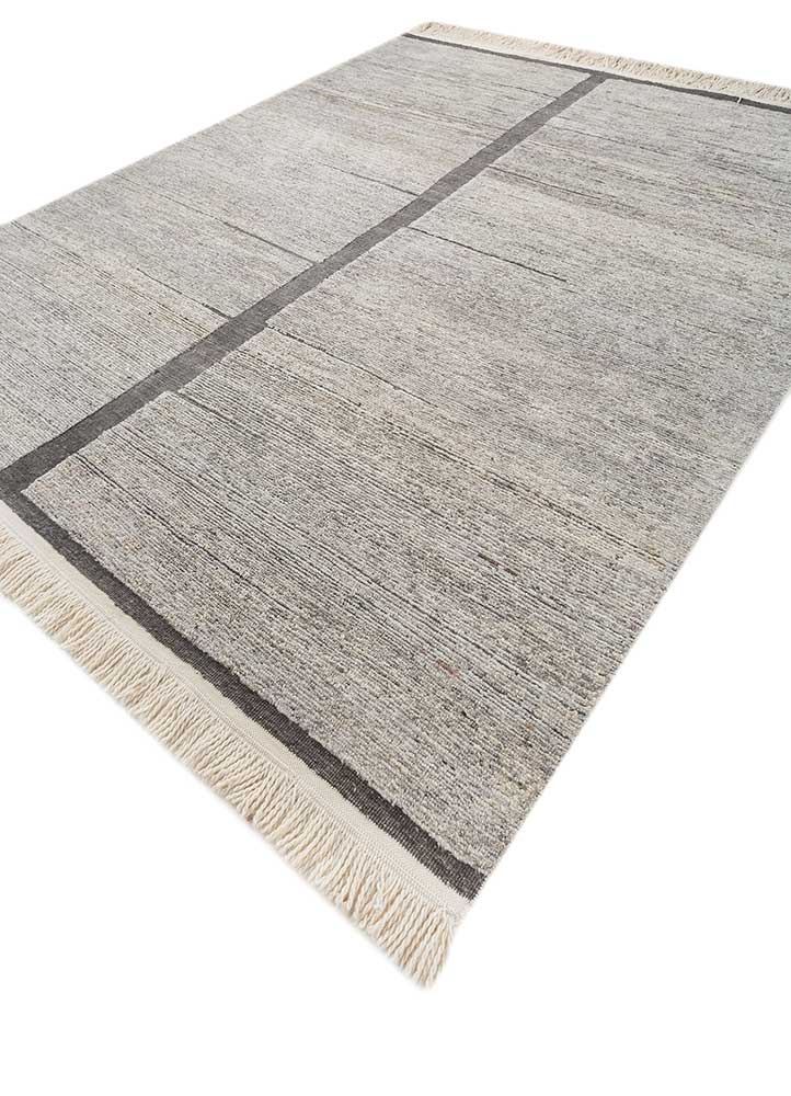 manifest grey and black wool hand knotted Rug - FloorShot