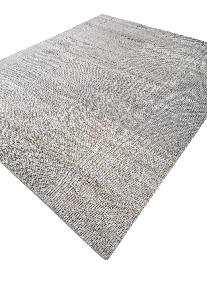 manifest grey and black wool hand knotted Rug - FloorShot