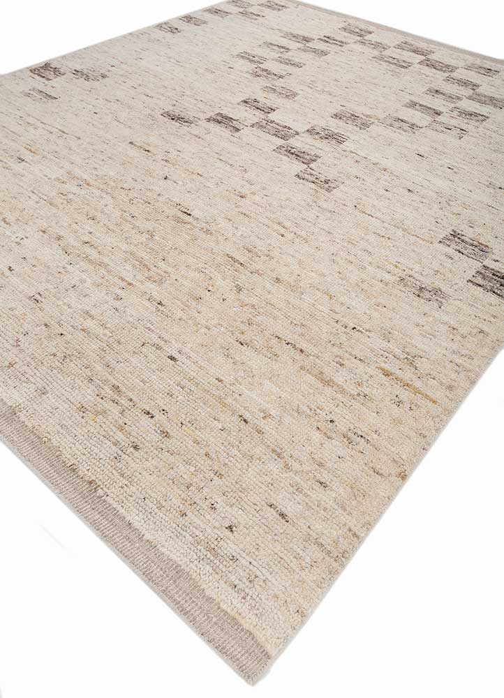 blythe ivory wool hand knotted Rug - FloorShot