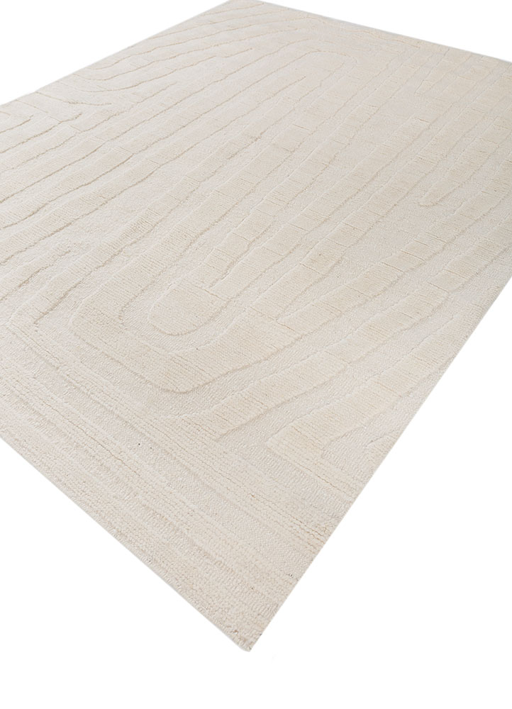 manifest ivory wool hand knotted Rug - FloorShot