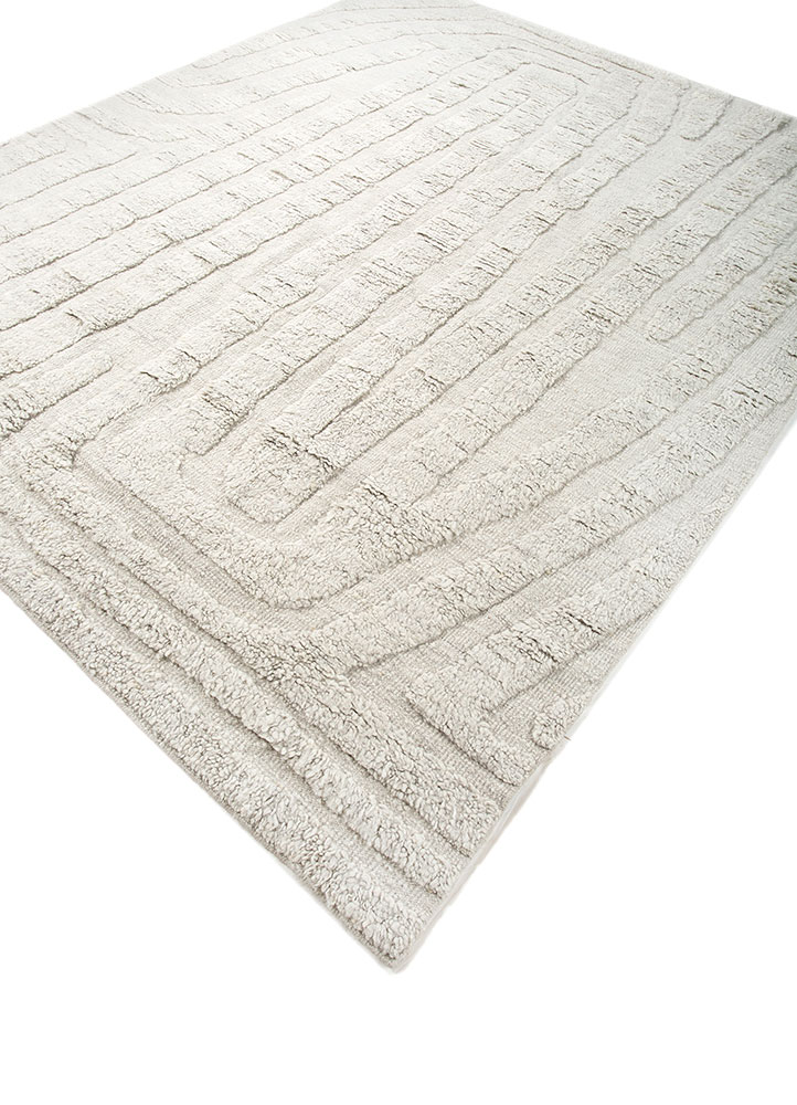 manifest green wool hand knotted Rug - FloorShot