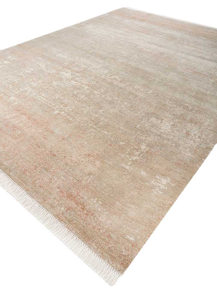 entropy ivory wool hand knotted Rug - FloorShot