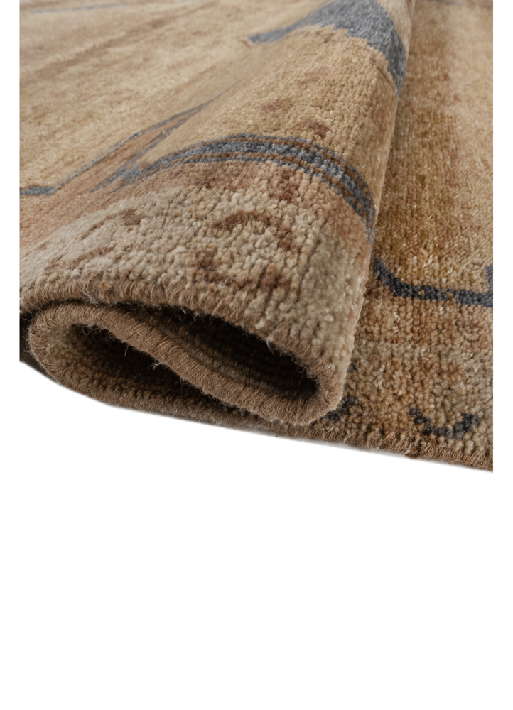 thyme red and orange wool hand knotted Rug - FloorShot