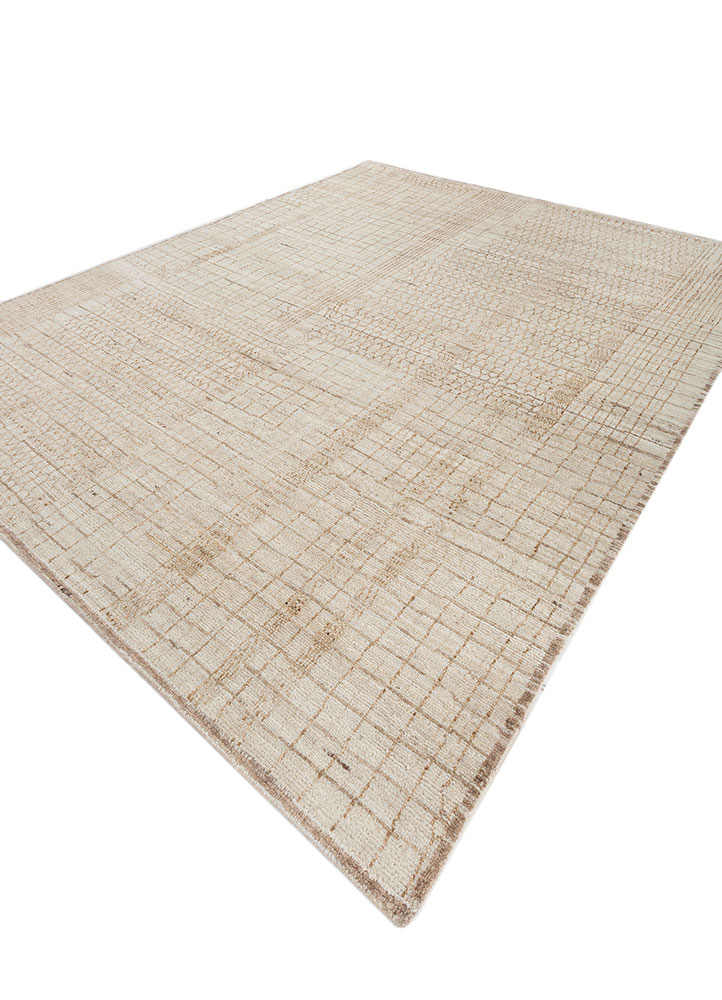 manifest ivory afghan wool hand knotted Rug - FloorShot