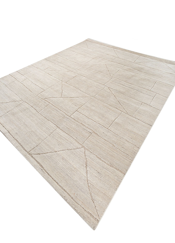 thyme ivory wool hand knotted Rug - FloorShot