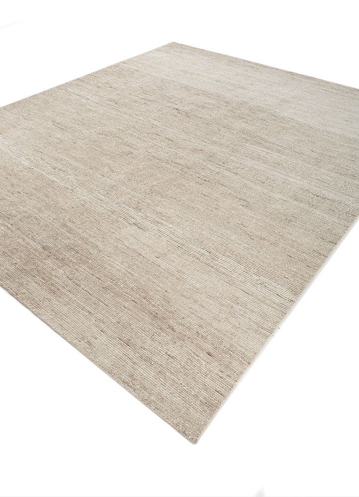 manifest beige and brown wool hand knotted Rug - FloorShot