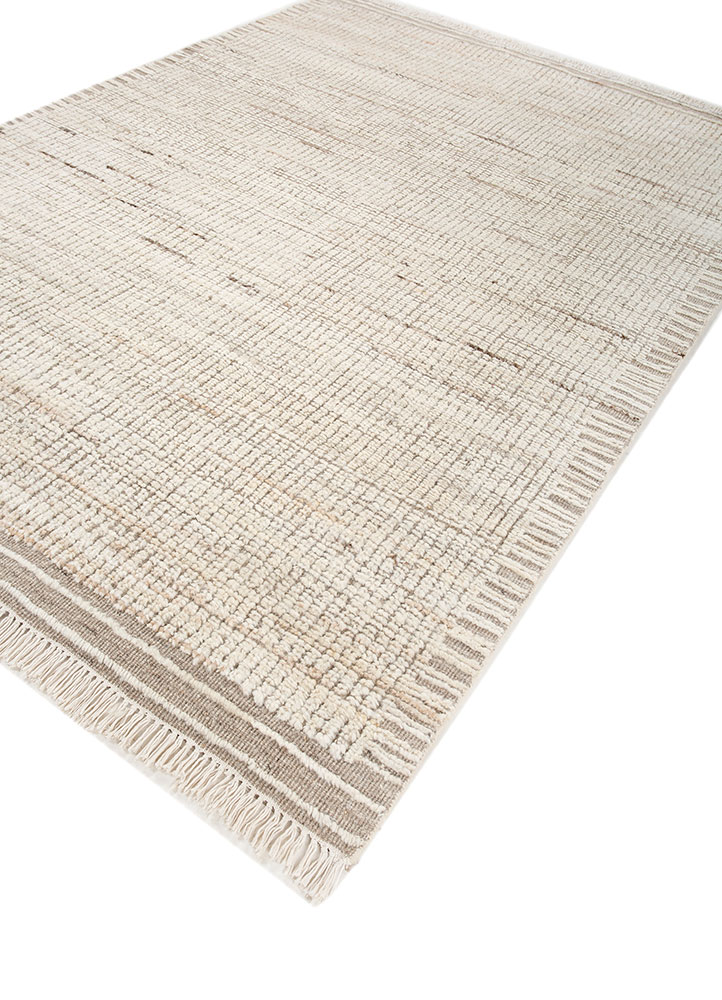 manifest beige and brown wool hand knotted Rug - FloorShot