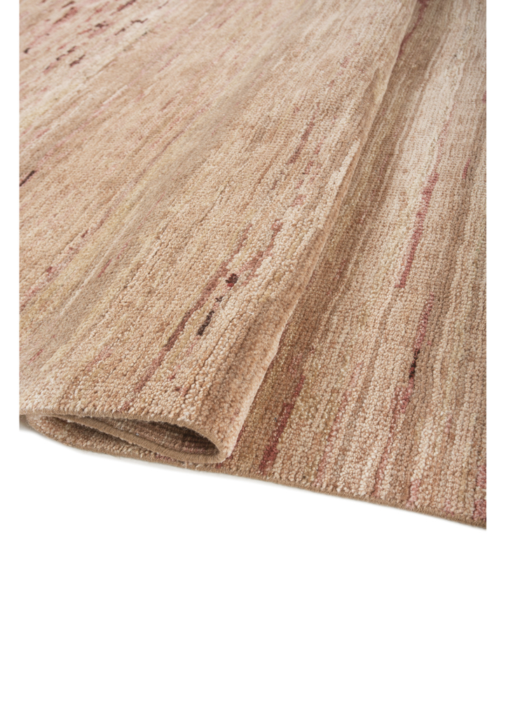 uvenuti beige and brown wool hand knotted Rug - FloorShot
