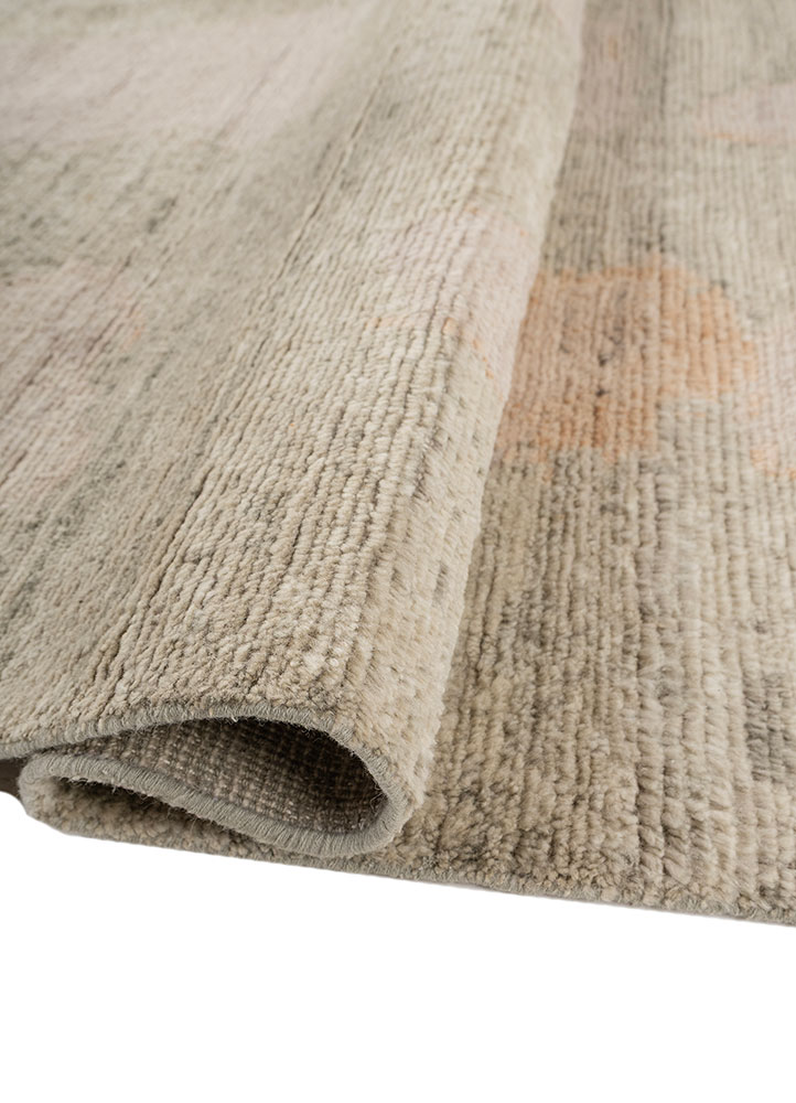 entropy green wool hand knotted Rug - FloorShot