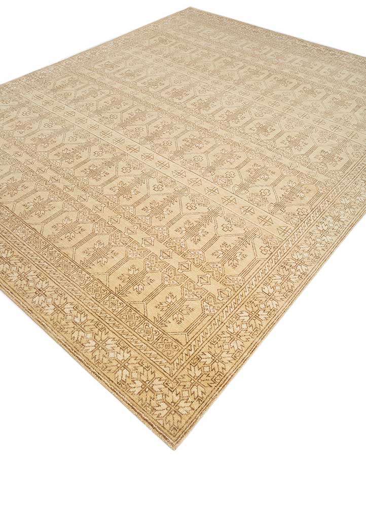 erbe gold wool hand knotted Rug - FloorShot
