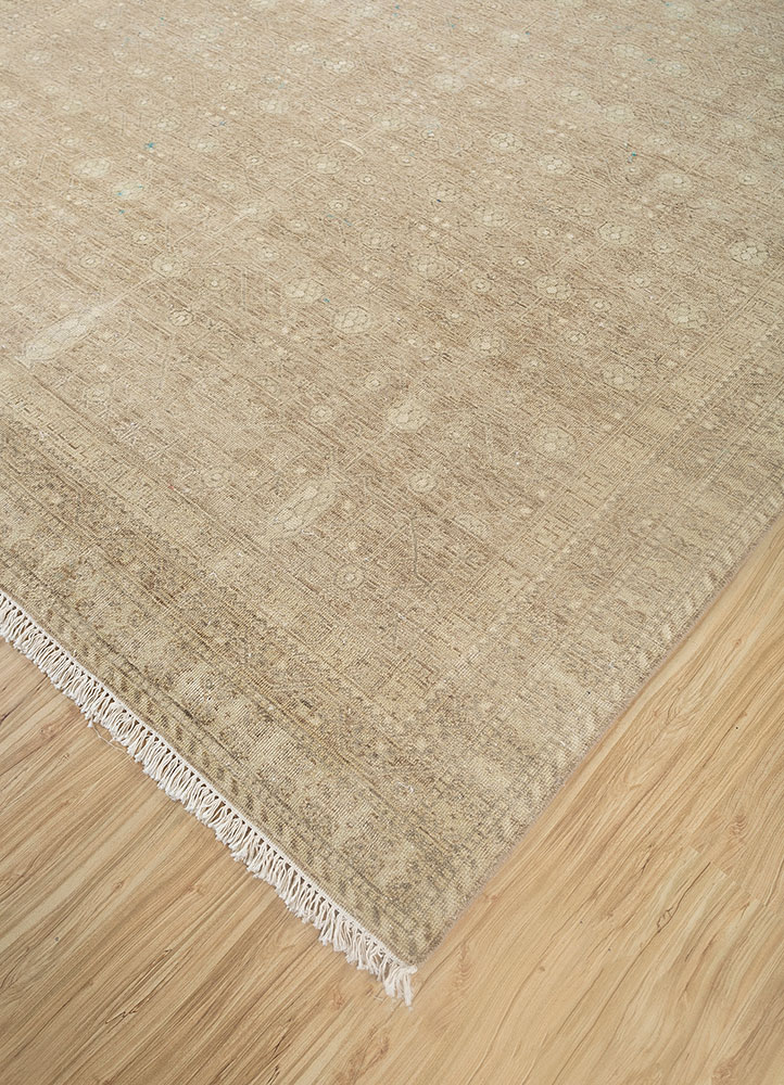 erbe gold wool hand knotted Rug - FloorShot
