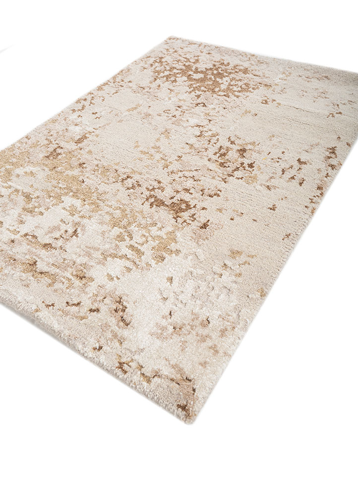 uvenuti ivory wool hand knotted Rug - FloorShot