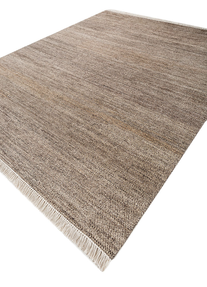 kairos grey and black wool and silk hand knotted Rug - FloorShot