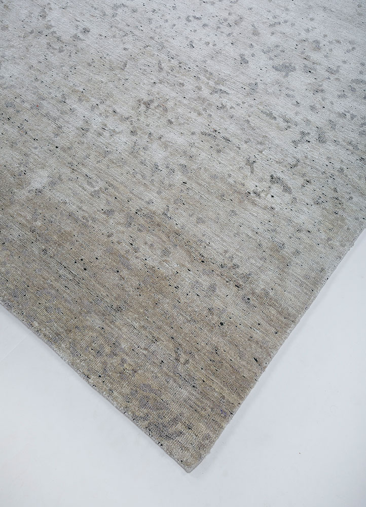 entropy ivory afghan wool and silk hand knotted Rug - FloorShot