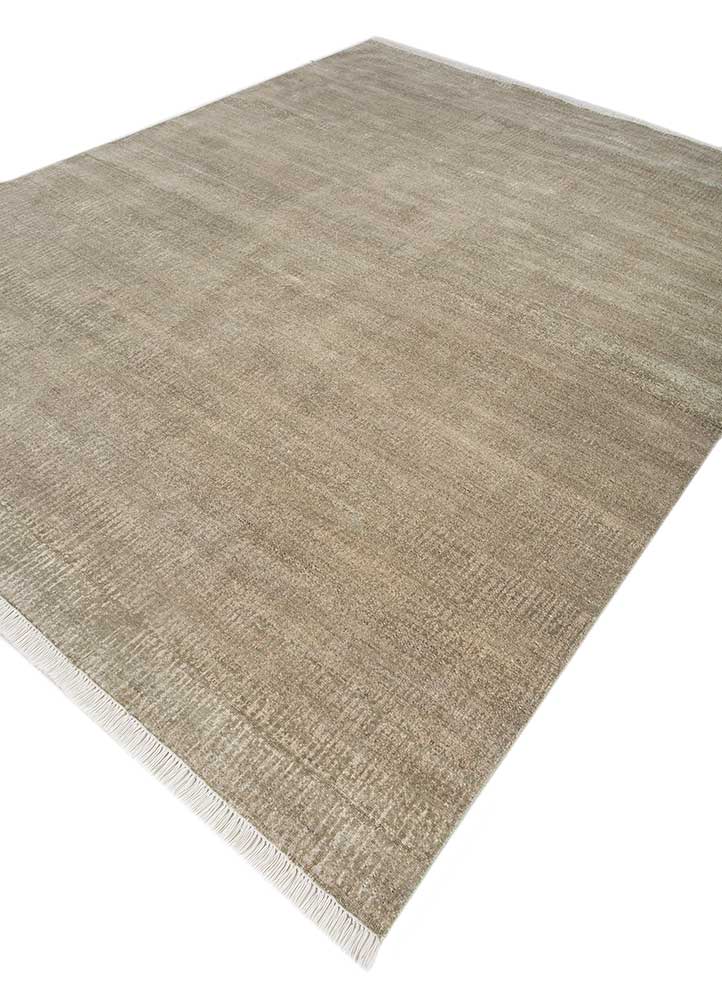 entropy green wool hand knotted Rug - FloorShot