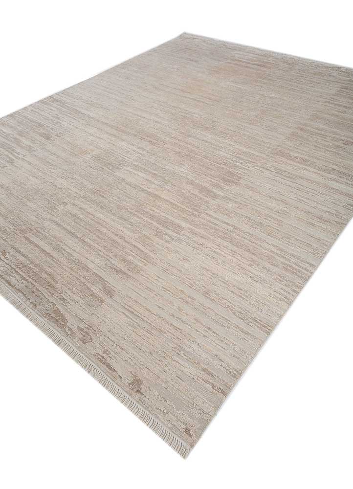 manifest ivory wool and silk hand knotted Rug - FloorShot