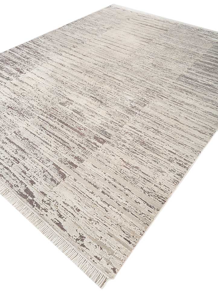 manifest ivory wool and silk hand knotted Rug - FloorShot