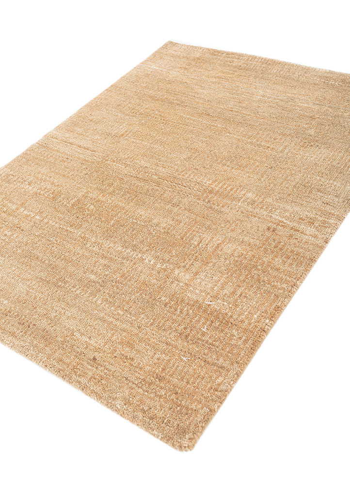 uvenuti gold wool and silk hand knotted Rug - FloorShot