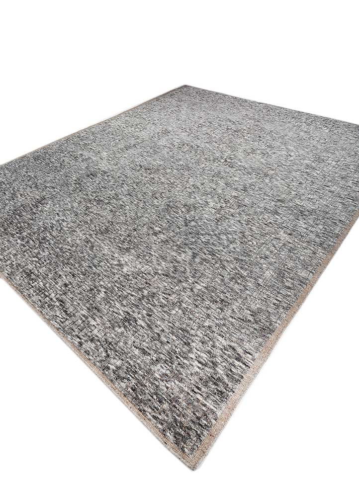 manifest grey and black wool hand knotted Rug - FloorShot