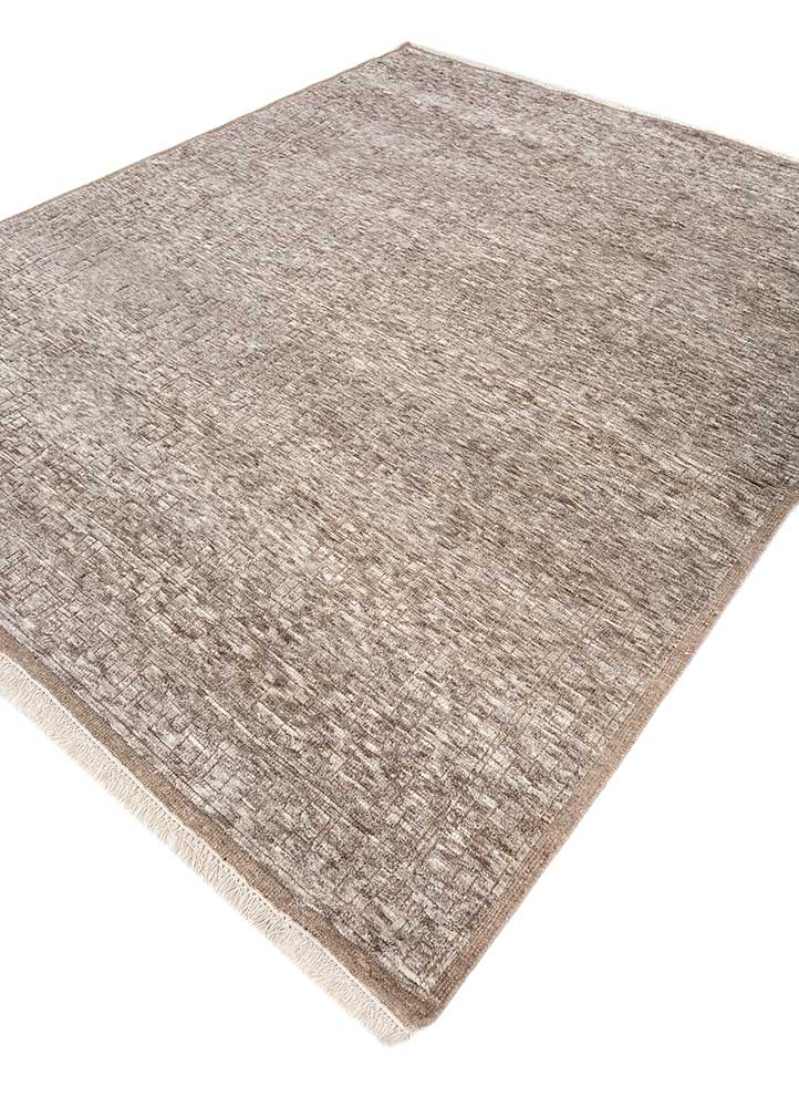 manifest beige and brown wool hand knotted Rug - FloorShot