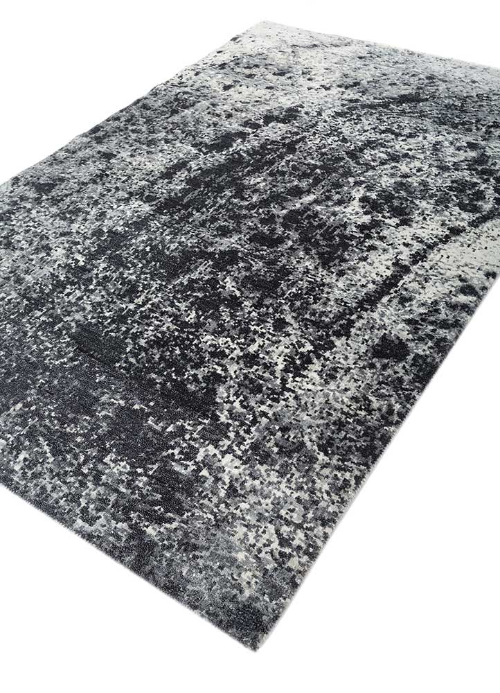entropy ivory wool and viscose hand knotted Rug - FloorShot