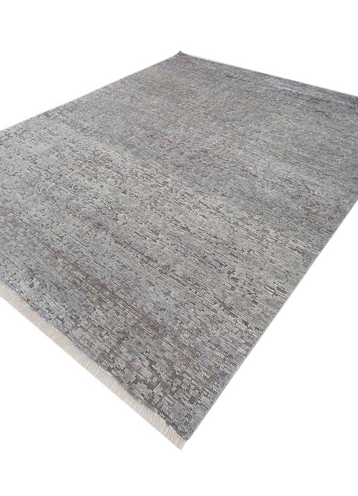 viscaya beige and brown wool hand knotted Rug - FloorShot