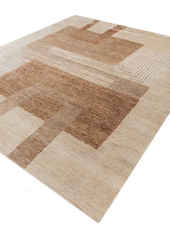blythe ivory wool hand knotted Rug - FloorShot
