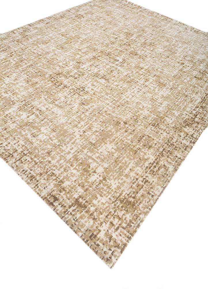 thyme gold wool hand knotted Rug - FloorShot