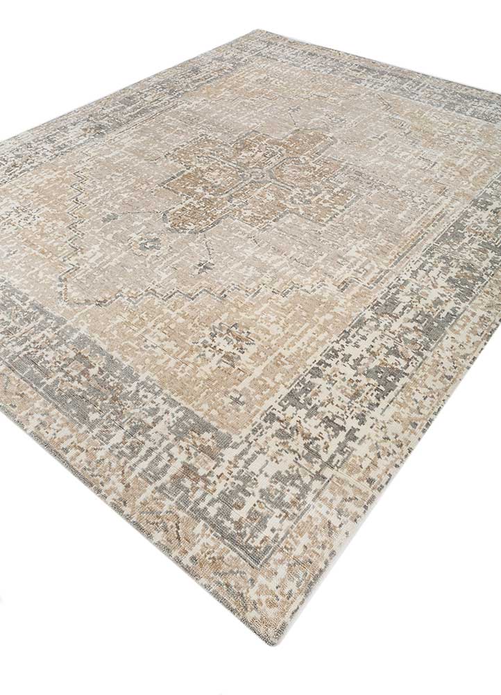 thyme ivory wool hand knotted Rug - FloorShot