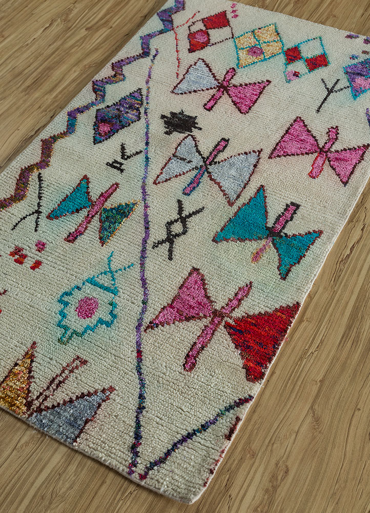 zuri multi wool and viscose hand knotted Rug - FloorShot