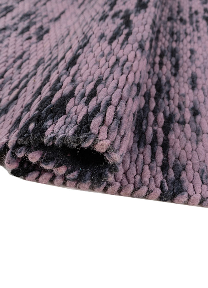 abrash pink and purple wool flat weaves Rug - FloorShot