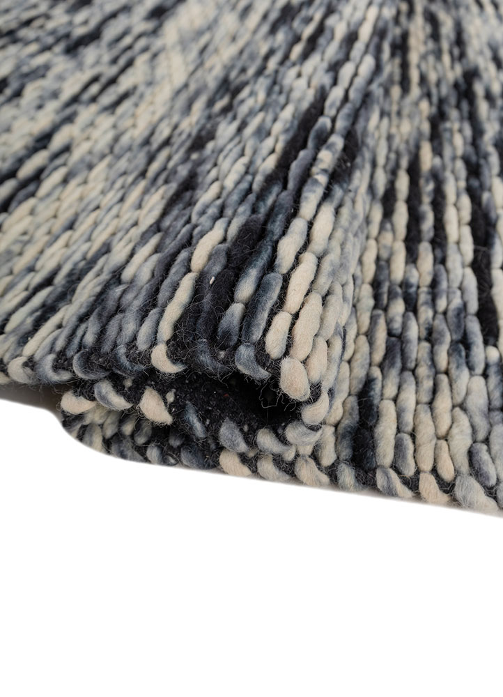 abrash grey and black wool flat weaves Rug - FloorShot