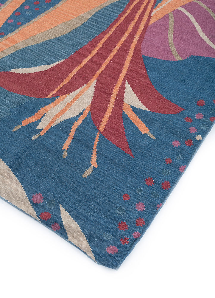 orenda multi wool flat weaves Rug - FloorShot
