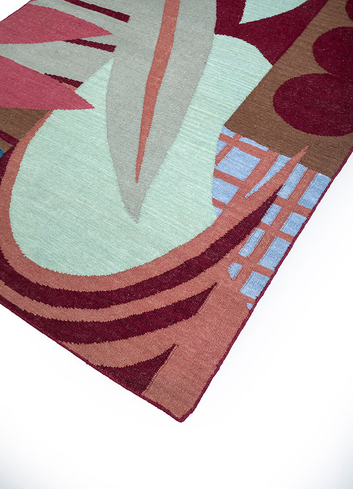 orenda multi wool flat weaves Rug - FloorShot