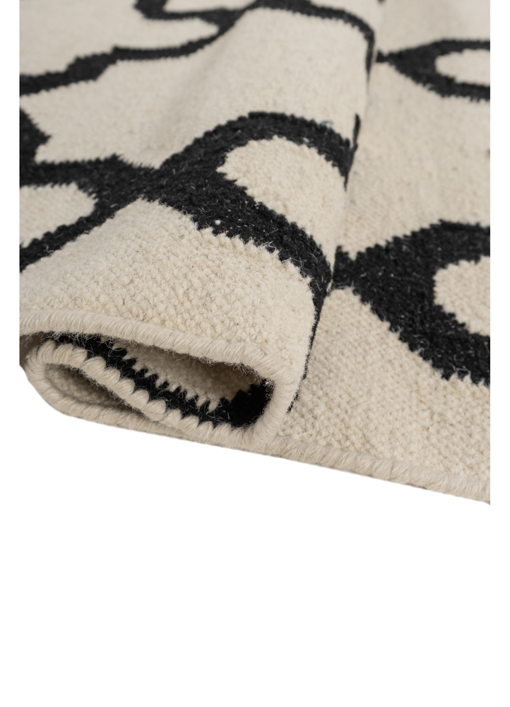 indusbar ivory wool flat weaves Rug - FloorShot