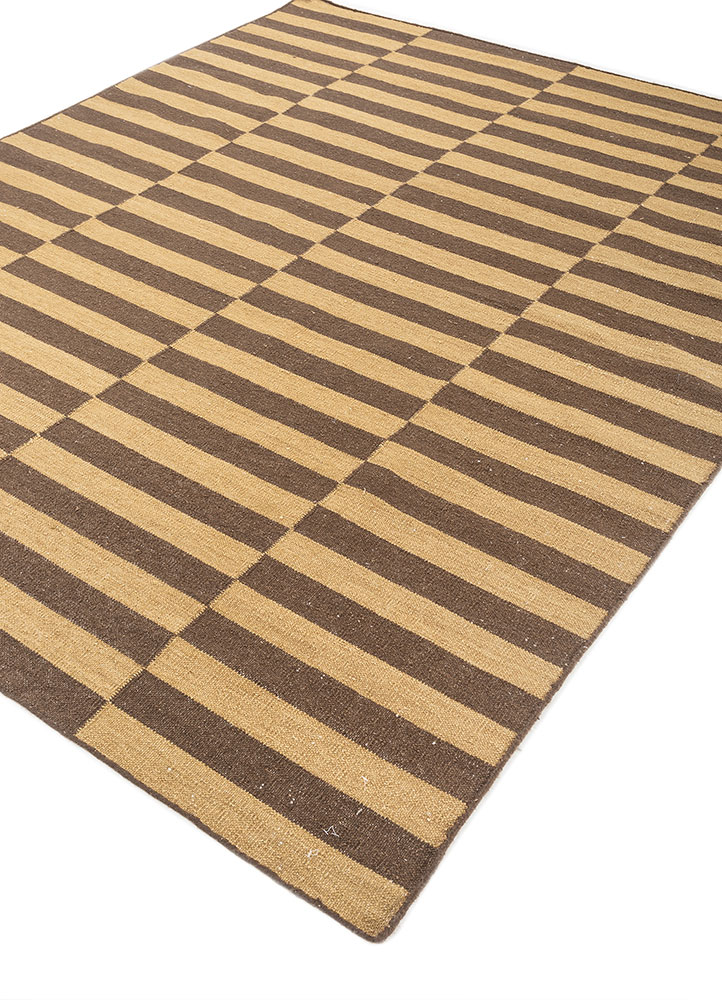 alhambra gold wool flat weaves Rug - FloorShot