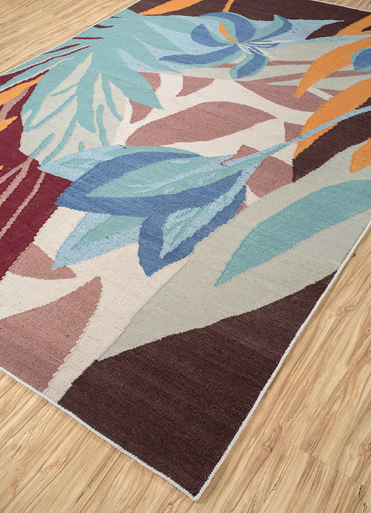 orenda multi wool flat weaves Rug - FloorShot