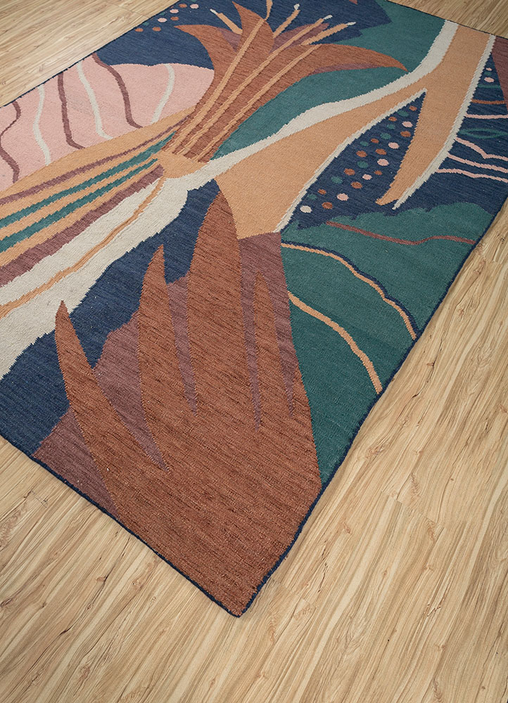 orenda multi wool flat weaves Rug - FloorShot