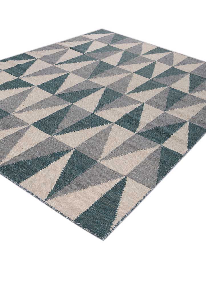 alhambra ivory wool flat weaves Rug - FloorShot