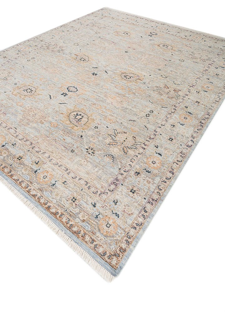 viscaya grey and black wool hand knotted Rug - FloorShot