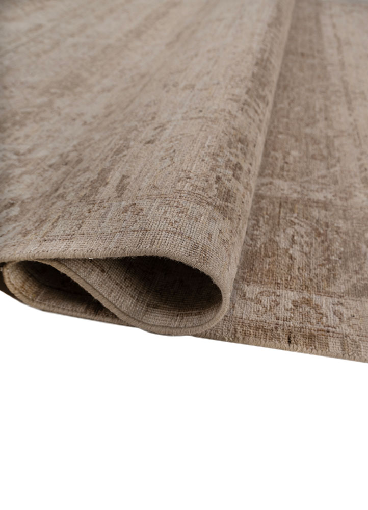 someplace in time ivory wool hand knotted Rug - FloorShot