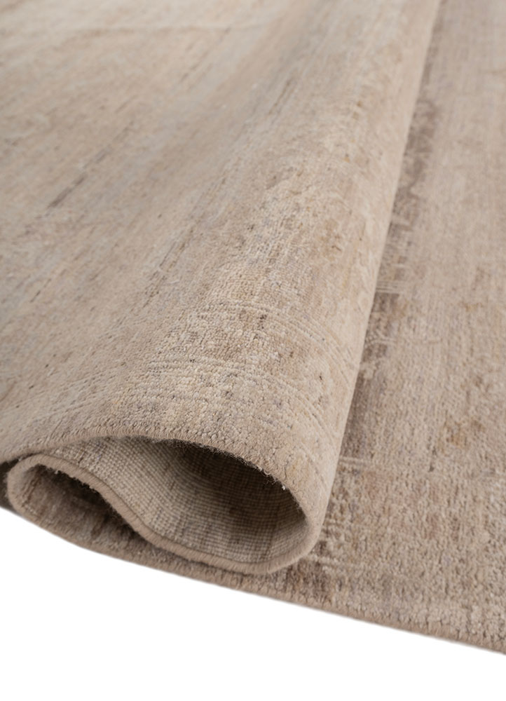someplace in time ivory wool hand knotted Rug - FloorShot