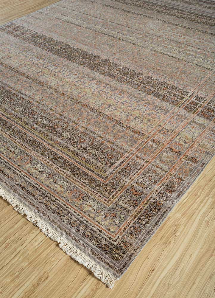 viscaya blue afghan wool hand knotted Rug - FloorShot