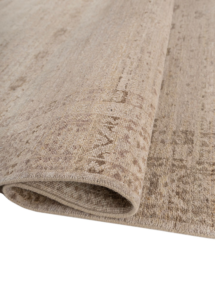 someplace in time ivory wool hand knotted Rug - FloorShot