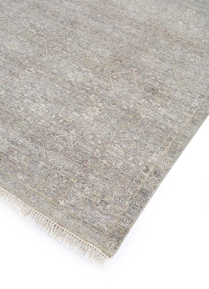 viscaya green afghan wool hand knotted Rug - FloorShot