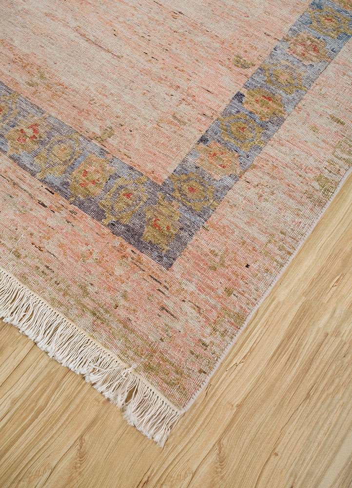 viscaya red and orange afghan wool hand knotted Rug - FloorShot