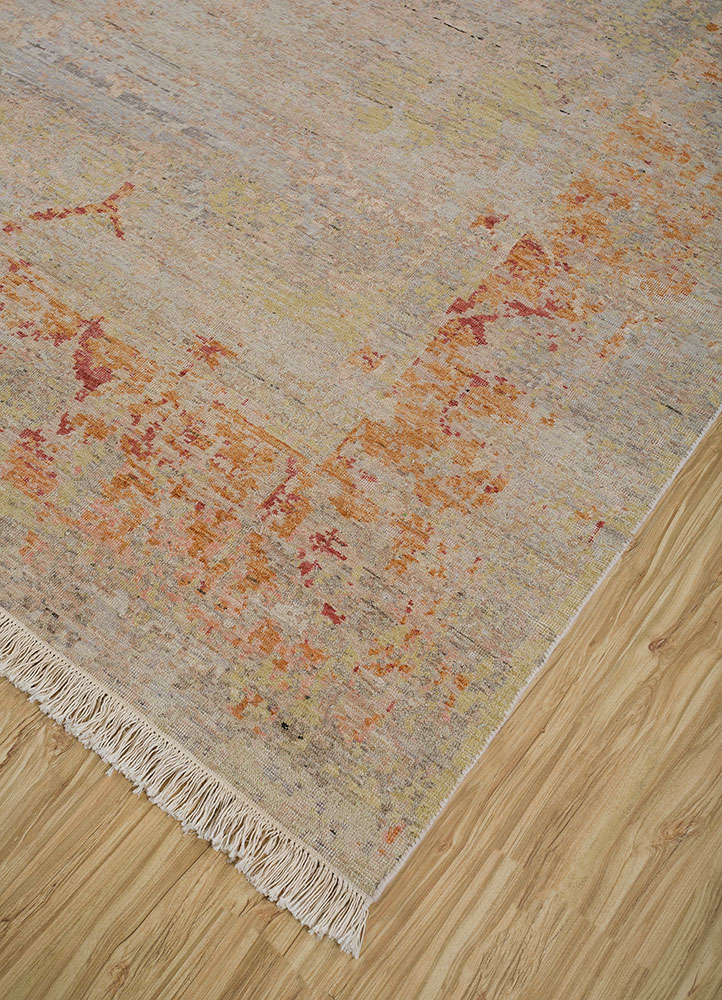 far east ivory afghan wool hand knotted Rug - FloorShot