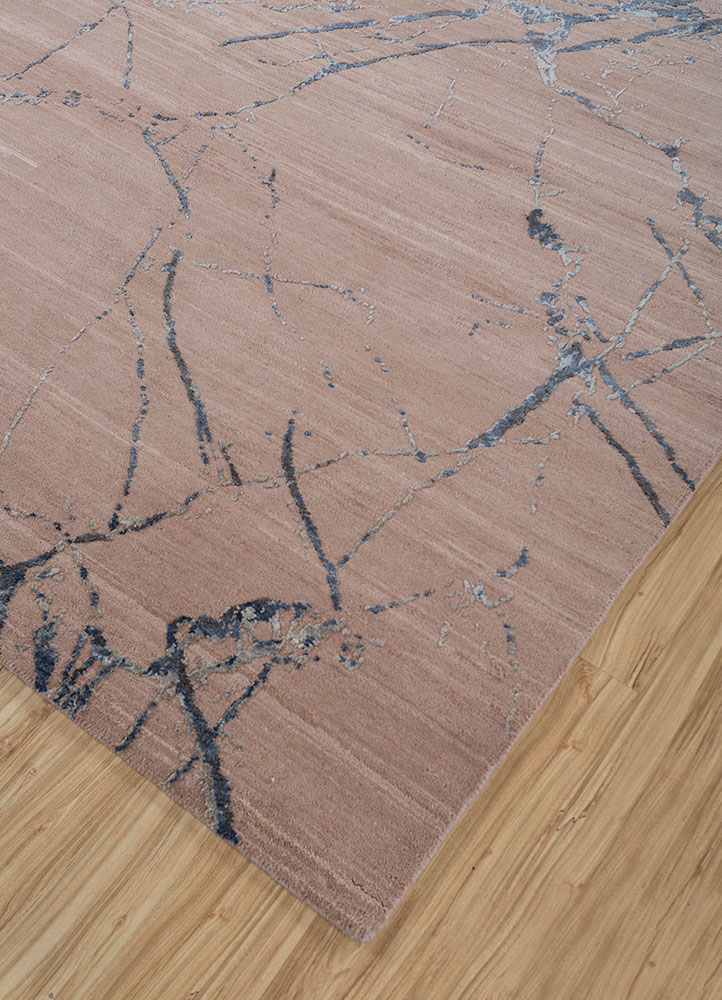 urban pause by kavi beige and brown wool and silk hand knotted Rug - FloorShot