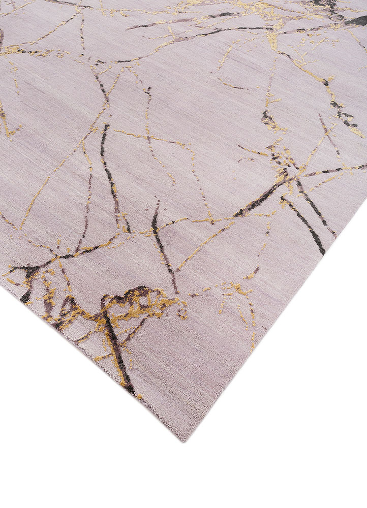 urban pause by kavi red and orange wool and silk hand knotted Rug - FloorShot