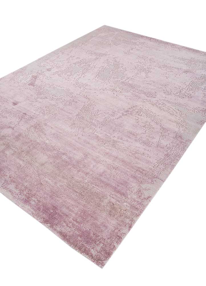 free verse by kavi red and orange wool and silk hand knotted Rug - FloorShot